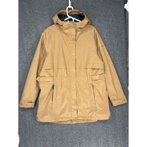 Columbia Long Valley Rain Trench Jacket Womens 2XL Brown Outdoor Hiking Coat